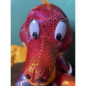 Nanco Sparkling Red Rainbow Dragon Soft Plush Cuddly Toy Stuffed Animal Childs